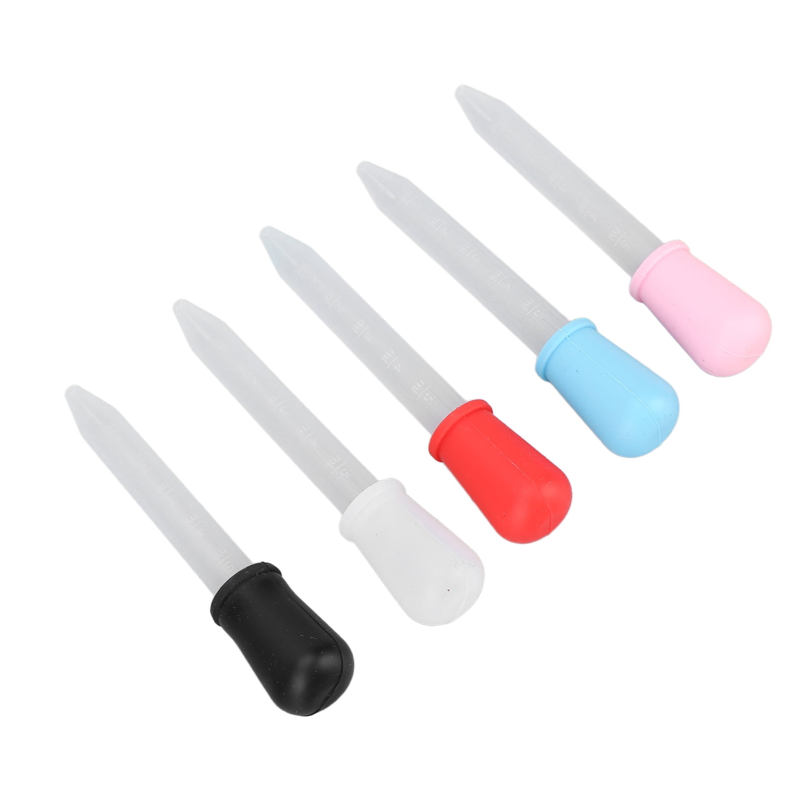Domqga Pipettes Dropper,5PCS 5ml Pipettor Tips Transfer Calibrated Liquid Dropper Soft