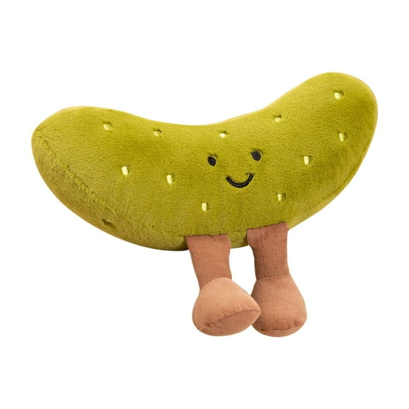 AMUSEABLE PICKLE Soft Plush Toy Fun CUTE Stuffed Food Gherkin Same Substitute