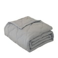 thumbnail image 2 of Cotton Cooling Quilt for Hot Sleepers & Night Sweats – Machine Washable Lightweight Summer Blanket with 3X Moisture-Wicking Tech, Full/Queen Size Dorm-Friendly Comforter Gray, 2 of 6