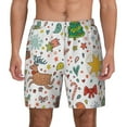 thumbnail image 2 of Picia Winter Christmas And New Year Deer pattern Mens Swim Trunks with Compression Liner Stretch Beach Shorts Quick Dry with Zipper Pockets No-Chafing Board Shorts-XX-Large, 2 of 9