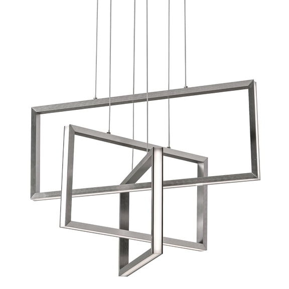 AFX Cole LED Pendant Satin Nickel Medium 24 inch Satin 13 to 24 Inches Nickel 13 to 24 Inches