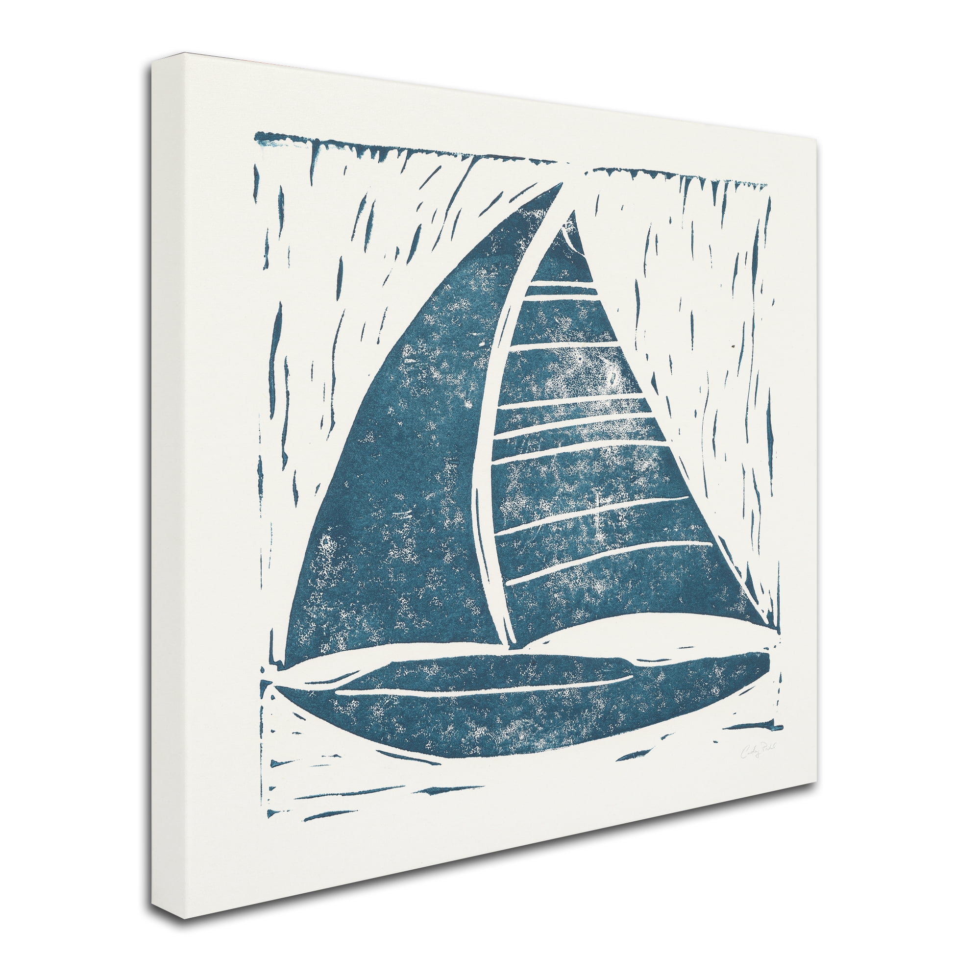 Trademark Fine Art 'Nautical Collage on White IV' Canvas Art by Courtney Prahl