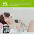 thumbnail image 4 of BALDR Digital Shower Clock with Timer - Waterproof Shower Timer for Kids & Adults - Perfect Bathroom Clock That Displays Time & Temperature - Battery Operated Digital Clock & Waterproof Timer (Black), 4 of 6