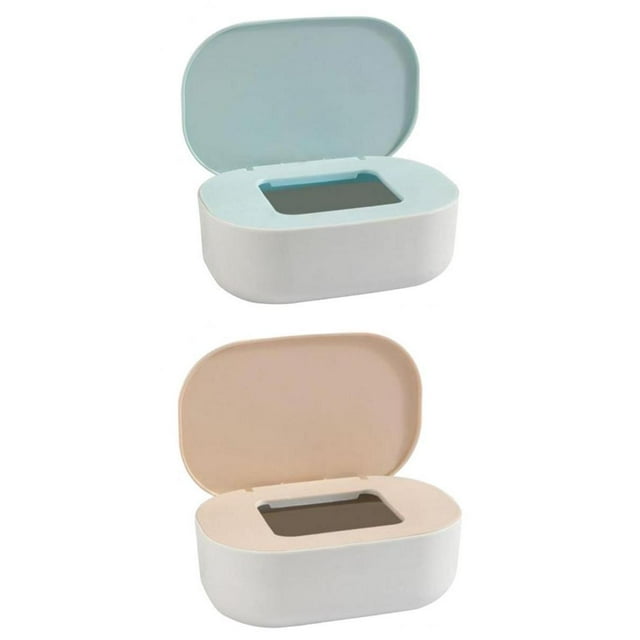 2x Caja De Almacenamiento Con Tapa Soporte De Pared Para Máscaras Cocina Hogar Escritorio Sunnimix none