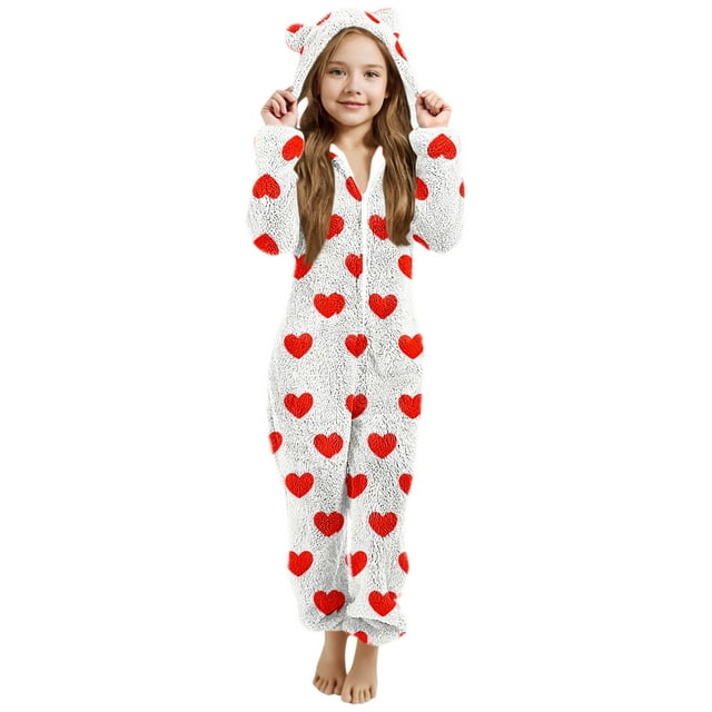 Pyjama pour Bébé Fille, Combinaison à Capuche à Manches Longues pour Chaleur Hivernale