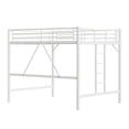 thumbnail image 7 of Zimtown Queen Size Loft Bed with Reversible Ladder, Metal Bed Frame for Adults, Guardrails, Space-Saving, Cloud White, 7 of 7