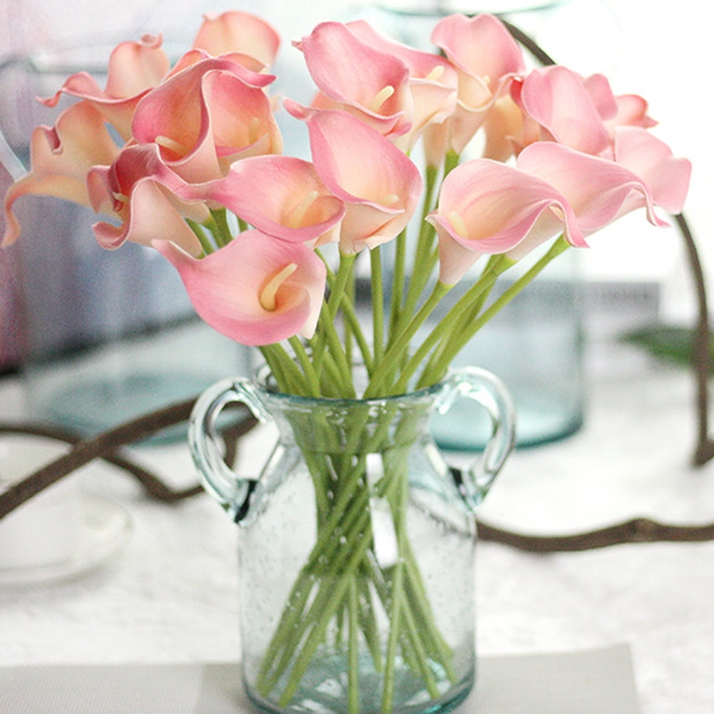 Details about   Artificia Plant 19” Calla Lily Pink Vibrant Arrangement In Vase Home