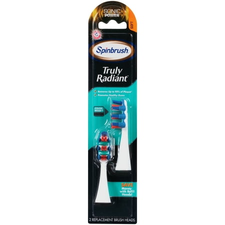 Arm & Hammer Spinbrush Truly Radiant Sonic Power Soft Replacement Brush Heads 2 ct Pack