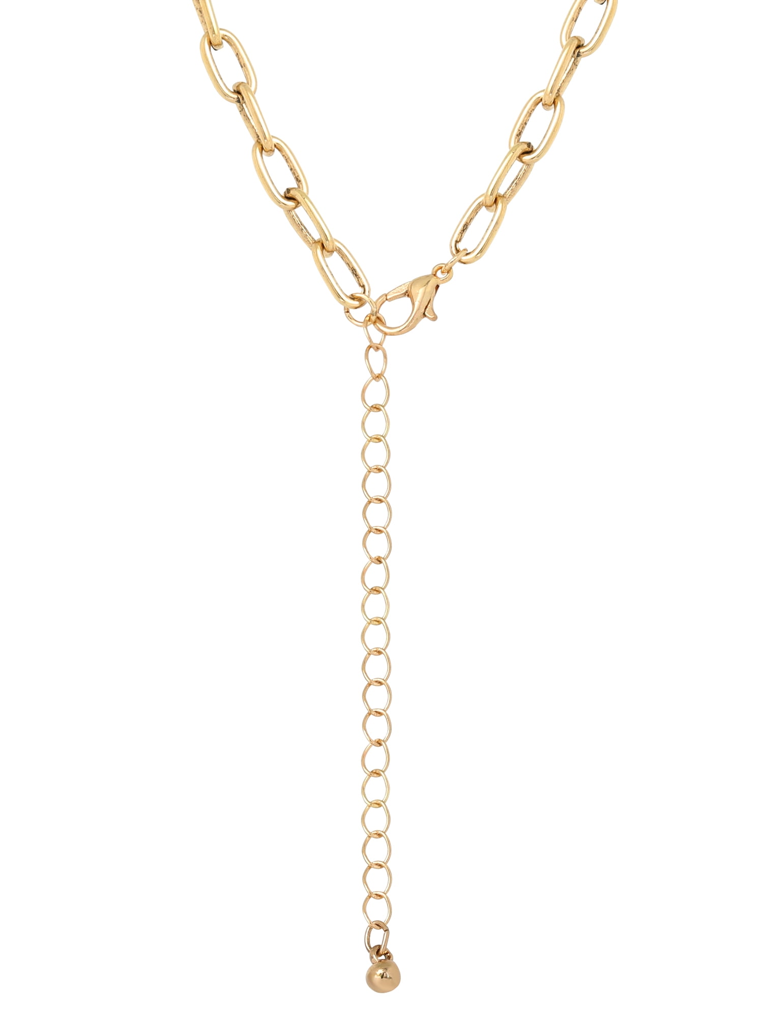 Jessica Simpson Women's Gold-Tone Multi Bead Heart Necklace