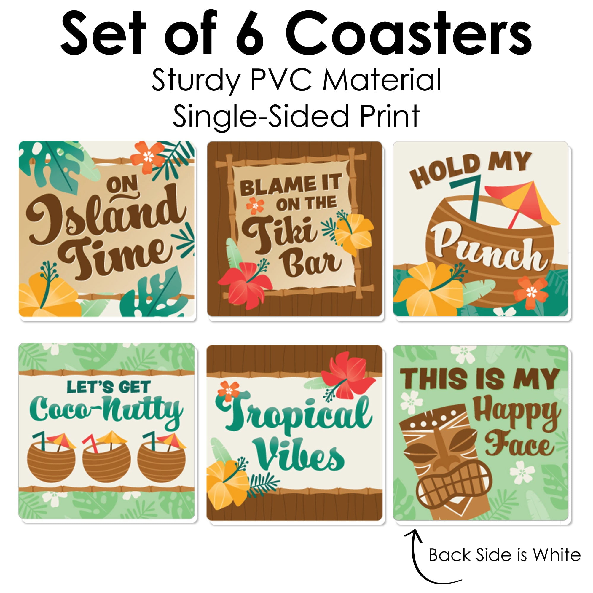 Tropical drink coasters deals