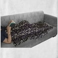 thumbnail image 6 of Art Deco Soft Flannel Fleece Throw Blanket, Leaves Branch Random Alignment Vintage Effect on Purple Background, Cozy Plush for Indoor and Outdoor Use, 70" x 90", Sepia Dark Purple Cream, by Ambesonne, 6 of 6