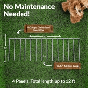 Dig Defence Dog Fence No Dig Barrier Fence Panels for Large Pets and Yard Protection 4 Pk up to 12 feet
