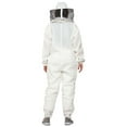 thumbnail image 5 of Beeattire Airmesh Beekeeper Suit Single Layer Ventilated Bee Suit Airy Bee Suits for Men and Women Vented Bee Suit Metal Zippers White Beekeeping Suit Round Hood with Gloves (XL), 5 of 5