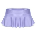 thumbnail image 5 of Womens Glossy Short Skirt Wetlook Shiny Skater Dance Party Skirt Clubwear, 5 of 14