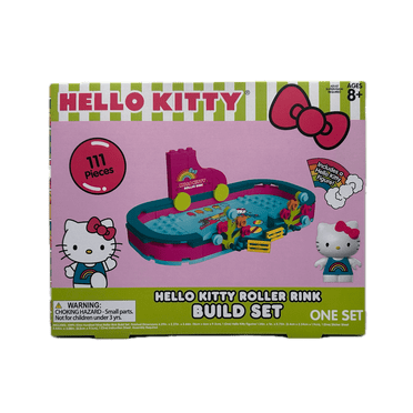 Sanrio Hello Kitty Roller Rink Kid's Building Block Toy, 111 Piece