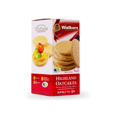 Pack of 6, Walker's Highland Oat Crackers, 9.9 oz