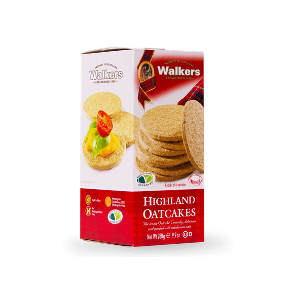 Pack of 6, Walker's Highland Oat Crackers, 9.9 oz
