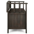 thumbnail image 4 of Acadian 36 inch Wide Solid Wood Transitional Small Entryway Storage Bench in Brunette Brown, 4 of 13