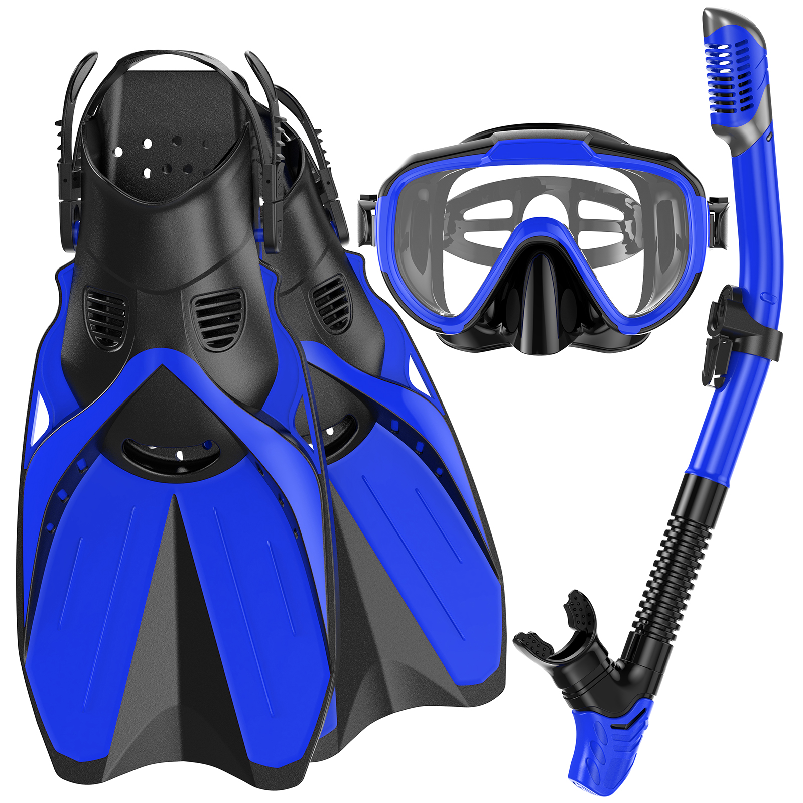 Body Glove Aruba Women's Mask, Snorkel & Fins Aquatic Set For 5.5 - 9.5 