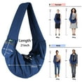 thumbnail image 5 of JESPET & GOOPAWS: Comfy Pet Sling Bag - Navy Blue - Carry Small Dogs & Cats Up to 12lbs, Adjustable Strap, Hands-Free Travel, Breathable & Lightweight, 5 of 7