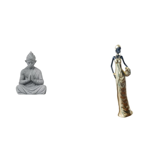 Escultura En Miniatura De Buda Sun Wukong Con Figura De Dama Tribal Africana, Estatua Coleccionable Para Decoración Del Hogar Y Regalo De Inauguración De La Casa.