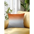 thumbnail image 2 of 1 Pack Outdoor Throw Pillow, Burnt Orange Gray Ombre Waterproof Pillow with Insert Included, Modern Gradient Abstract Art Decorative Accent Cushion Sofa Pillows for Patio Porch, 18 x 18 In, 2 of 8