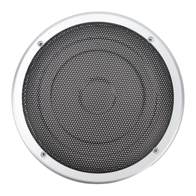 Rejilla de altavoz de 8 pulgadas, redonda, decorativa, negra, antiarañazos, universal, para coche o RV
