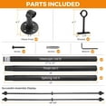 thumbnail image 3 of BEAMNOVA Industrial Curtain Rod for Windows, 48" to 84" Adjustable Long Curtain Rod, Black Iron Curtain Rod for Outdoor/Indoor, Wall Mounted or Ceiling (2 Pack), 3 of 8