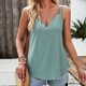 thumbnail image 5 of Blusa Mangas Largas Top Mujer Camisola con ojales Dobladillo fluido Sin mangas Camisas de verano Kuymtek Verde T S para Mujer, 5 of 8