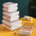 thumbnail image 3 of Egg Tray with Time Scale Transparent Lid Drawer Type Refrigerator Dumpling Eggs Storage Box Kitchen Gadget Daily Use, 3 of 8