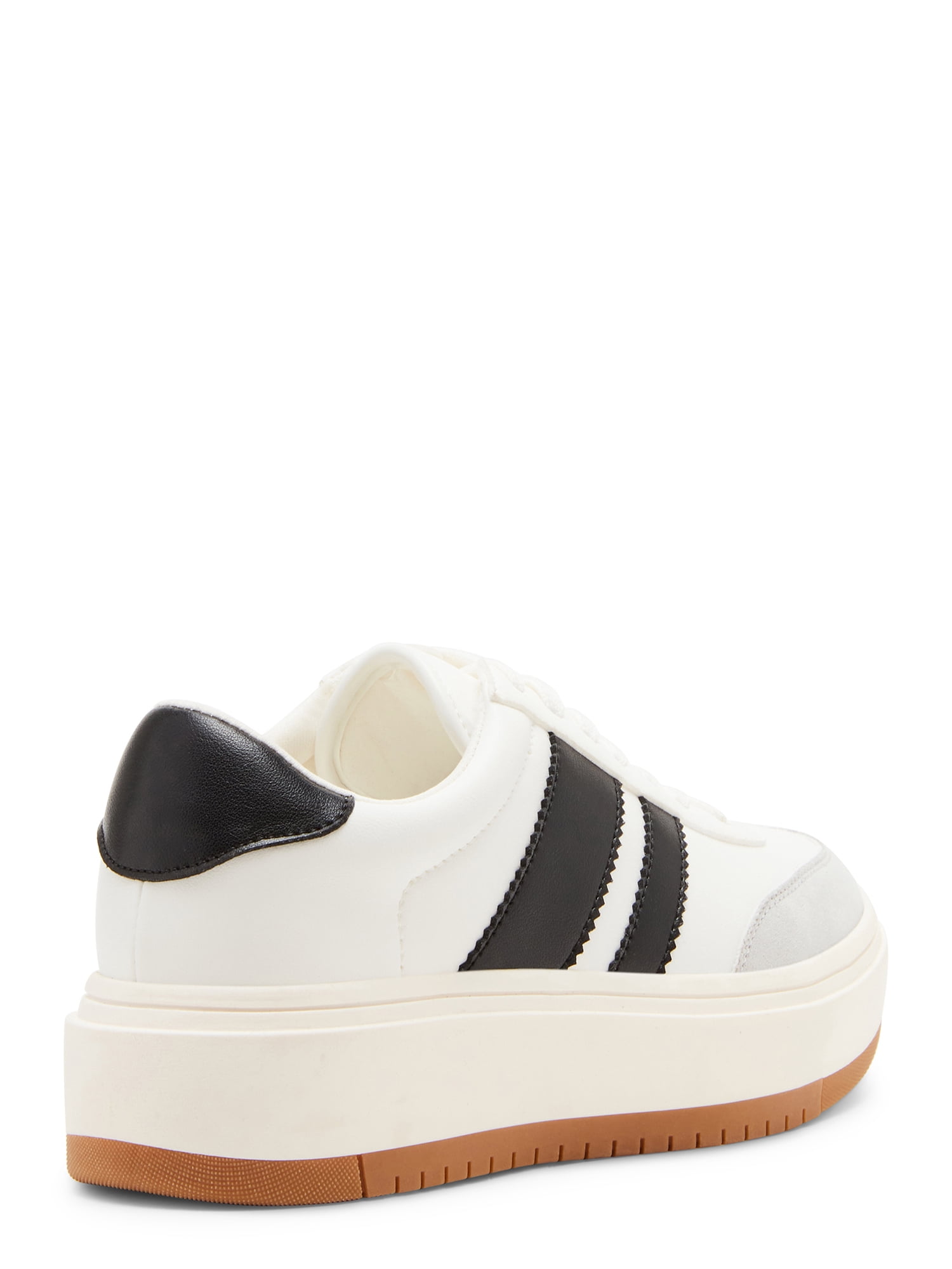 Madden Girl Women's Navida Lace-up Platform Sneaker with Stripes