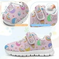 thumbnail image 6 of Psesaysky Easter Rainbow Eggs Pattern Sneakers for Kids Girls Easy to Put on Comfortable Lightweight Velcro Sports Shoes Size 11-15, 6 of 7