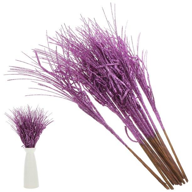 KAKOWELY 12 piezas de púas con purpurina para insertar en el árbol de Navidad. Púas decorativas para el árbol de Navidad.