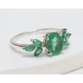 thumbnail image 6 of PILWALS Genuine Emerald - Handmade Oval Cut Ring For Women  - 925 Solid Sterling Silver - Natural Emerald Jewelry Ring - Daily Wear Ring Gift, 6 of 8