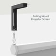 thumbnail image 5 of Universal Projector Screen L-Bracket Wall Hanging Mount 6 ih Adjustable Extension with Hook Manual, for or Ceiling Home and Movie Screens, 80 Lb Capacity Each, 5 of 5