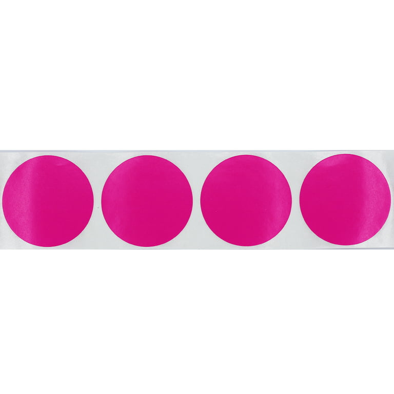 $6 Price Stickers Fluorescent Pink .75 Inch Round Circle Dots 500 Total  Adhesive Stickers