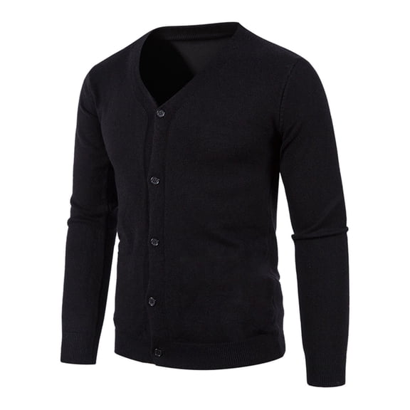 Mens Sweater Tops Solid Color Knitted For V Neck Slim Fit Down Base Mens Casual Clothing,Black,4XL