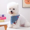 thumbnail image 2 of PJKOBMJ Denim Plaid Dog Bandana - Cotton Bandanas Handkerchiefs Scarfs Triangle Bibs Accessories for Small Medium Dogs Puppies Pets,S, 2 of 6