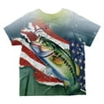 thumbnail image 2 of 4th of July Always Be Yourself American Fishing All Over Toddler T Shirt Multi 6T, 2 of 2