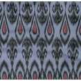 thumbnail image 4 of oneOone Organic Cotton Poplin Twill Fabric Ogee Ikat Print Fabric By The Yard 42 Inch Wide, 4 of 4