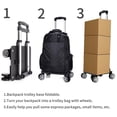 thumbnail image 2 of Backpack Trolley Wheeled Cart-Backpack Hand Truck with Luggage Strap,Aluminium Alloy Folding Trolley Cart for Bags Backpack Travel Luggage Cart, 2 of 9