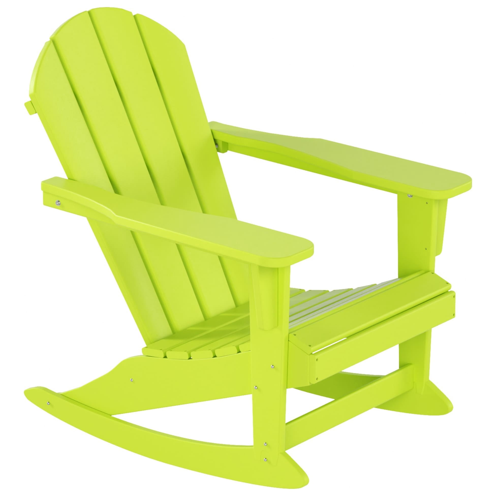 Polytrends  Laguna Hdpe All Weather Outdoor Patio Rocking Chair Lime Green