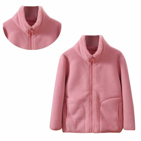 Jacket for Kids Winter Coat Zipper Long Sleeve Thick Warm Outerwear Kids Girl Jackets 9-10 Years