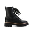 thumbnail image 2 of Sun + Stone Womens Tiiaa Faux Leather Platform Combat & Lace-up Boots, 2 of 3