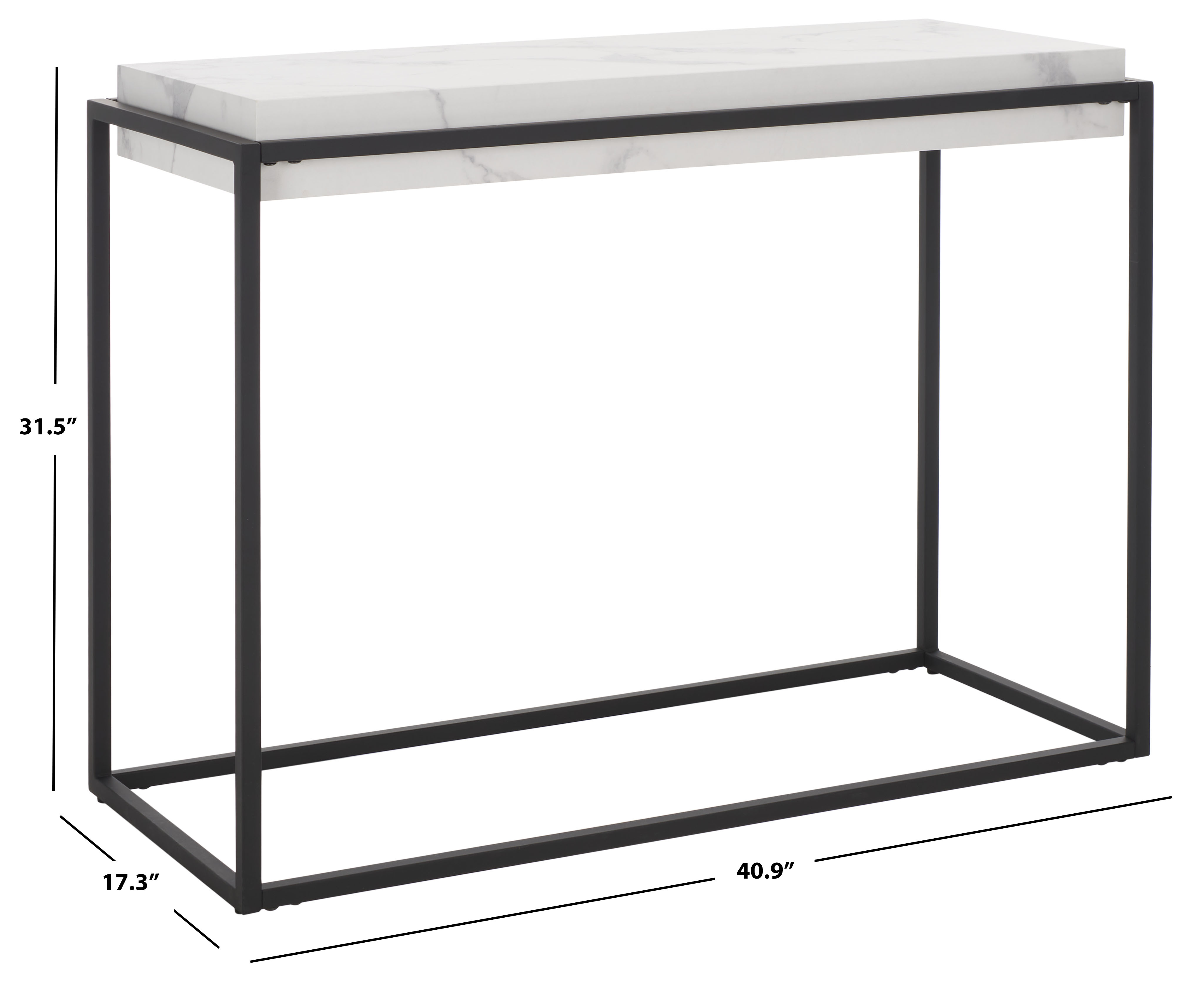 Safavieh Edgefield Modern Marble Console Table, White/Black