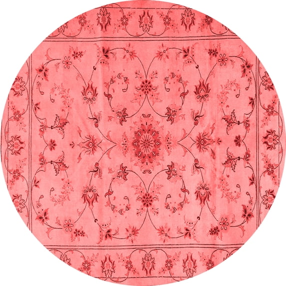 Ahgly Company Indoor Round Persian Red Traditional Area Rugs, 8' Round