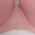 thumbnail image 4 of Full-Coverage Bras Women Solid Underwear Small Breasts Push Up Detachable Double Shoulder Straps Underwire Bra V-Neck Padded Bra Feature Hook and Eye Closure Sport Bra Style Y-57 , Pink-a L, 4 of 8