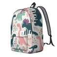 thumbnail image 2 of Cute Dinosaur Pattern Backpack for School,Cute School Bag,Schoolbag with Adjustable Shoulder Straps & Padded Back,15.7"x11.8"x5.5", 2 of 5