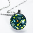 thumbnail image 2 of Tennis Women's Glass Circular Pendant Necklaces, 2 of 5