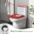 thumbnail image 4 of HELLHERO Santa Claus Stylish Polyester Fabric Toilet Cover Set Soft Stylish Gifts Toilet Lid Covers Adjustable for Bathroom Home Comfort, 4 of 5